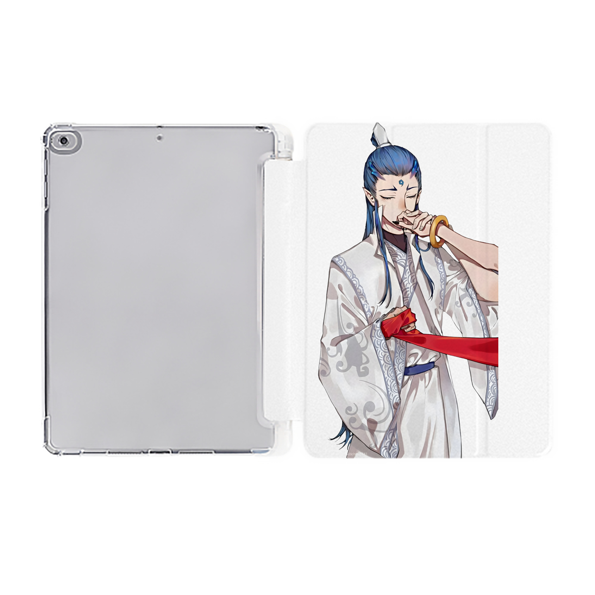 （画像用） Ne Zha 2 ナタ 魔童の大暴れ IPad ケース ペン収納付き 三つ折りスタンド PUレザー×シリコン 対応機種9.5/10.5/10.9インチ